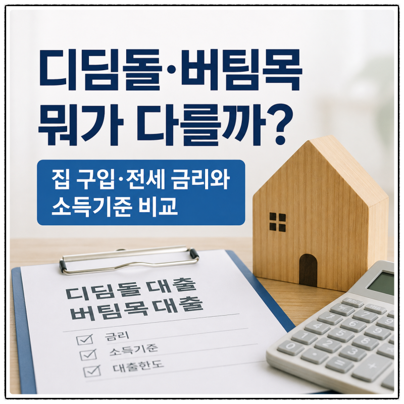 내집마련 디딤돌·버팀목 대출 조건 변경｜2026년 금리·소득·한도 정리