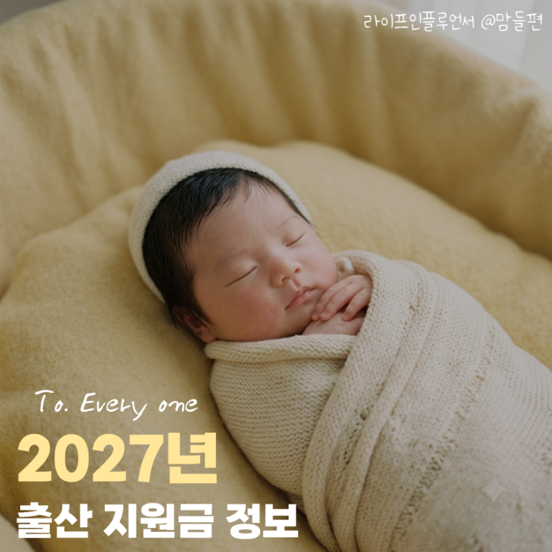 2027년 출산지원금 아이맞이지원금 총정리 1-6월 신생아 소급되나