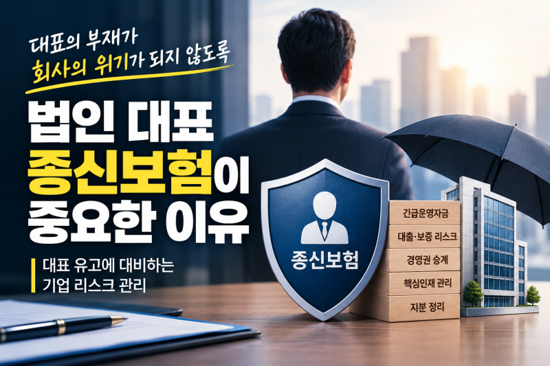 법인 대표 종신보험이 중요한 이유