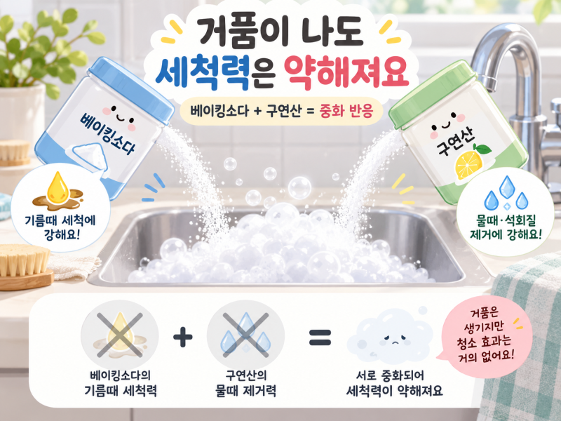 베이킹소다와 구연산 혼합 사용 시 주의할 점과 올바른 살림법