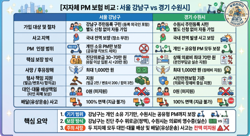 전국 지자체 자전거·PM 보험 전격 비교: 일배책 대신될까? 배달 중 사고 팩트체크
