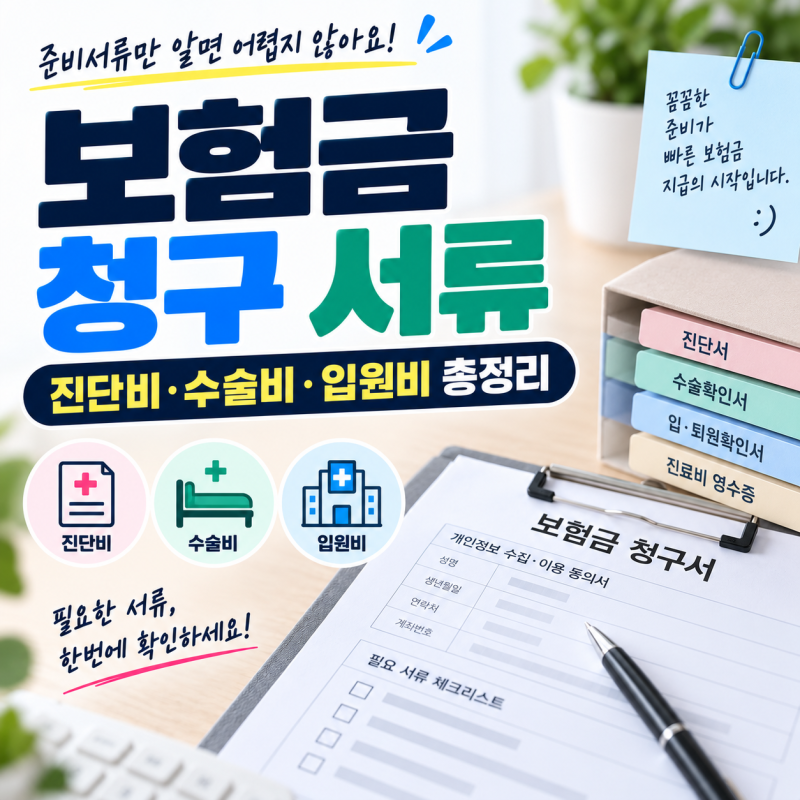 보험금 청구 서류, 진단비·수술비·입원비 준비서류 총정리