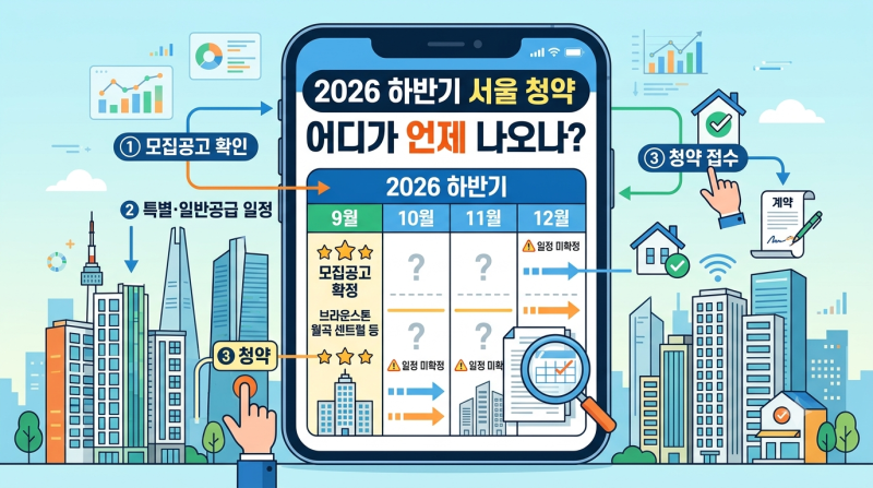 2026년 하반기 서울 주요 아파트 청약 일정 총정리｜9월 이후 분양 예정 단지와 청약 확인법