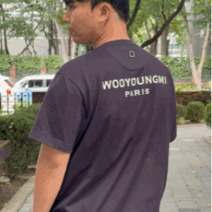 여주 프리미엄아울렛 우영미 백로고 반팔티｜생일선물 블랙 48사이즈 후기