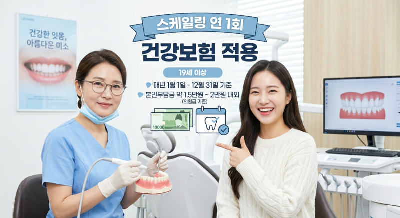 스케일링 안 받으면 결국 이 다 뽑힌다! 연 1회 건강보험 혜택과 잇몸 관리법