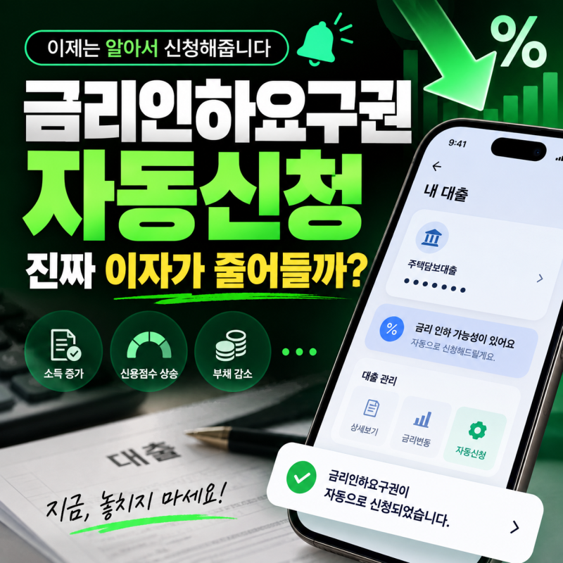 금리인하요구권 자동신청하면 이자가 줄어들까?