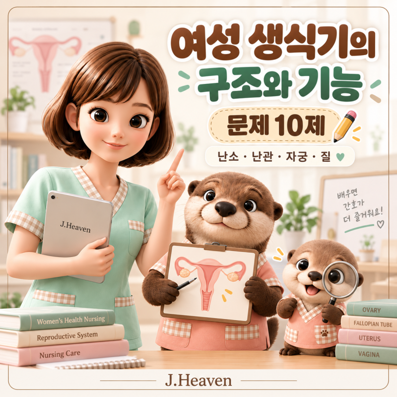 여성 생식기 구조와 기능 문제 10제｜난소·난관·자궁 이해하기