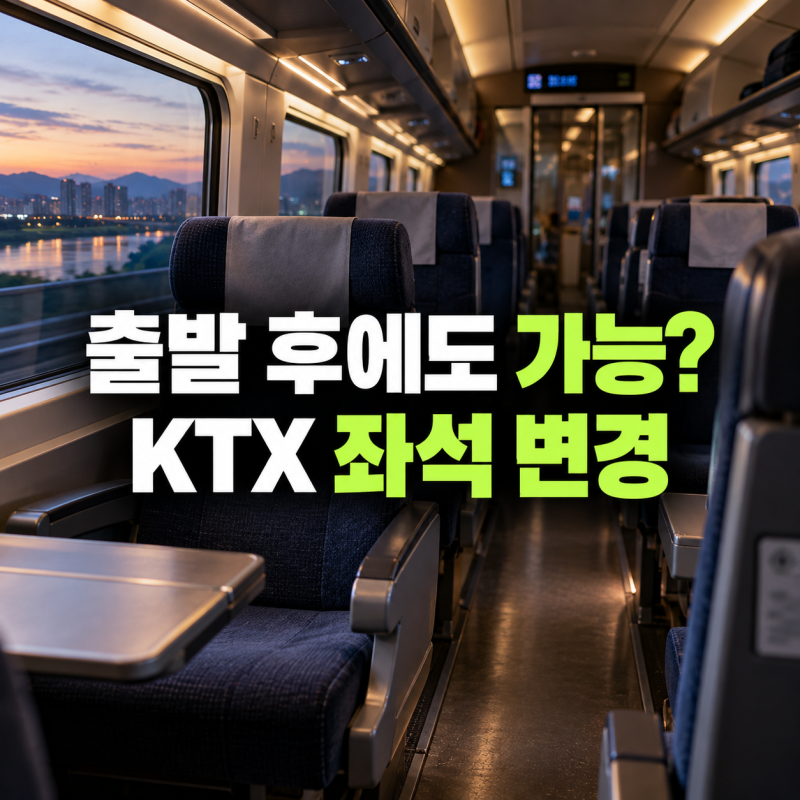 “출발 후에도 자리 바꿀 수 있나?” KTX 이동 중 좌석 변경 방법