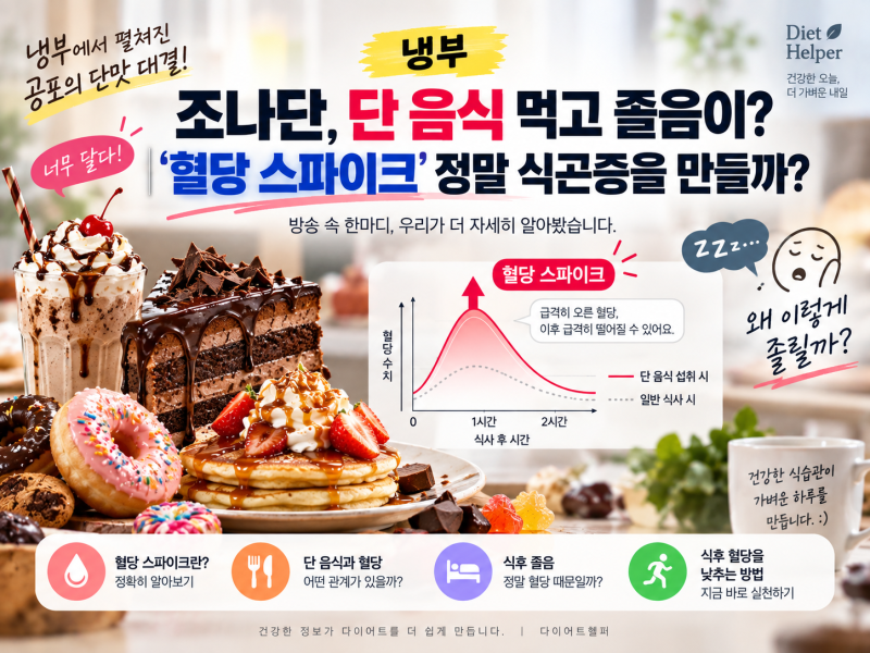 냉부 조나단, 단 음식 먹고 졸음이?｜‘혈당 스파이크’ 정말 식곤증을 만들까