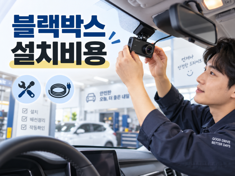 2026 자동차 블랙박스 설치비용 얼마? 제품값·공임·출장설치 차이