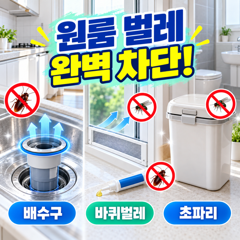 "불 켰다가 악!" 좁은 원룸 셀프 벌레 차단법 & 금천구 무료 방역 꿀팁