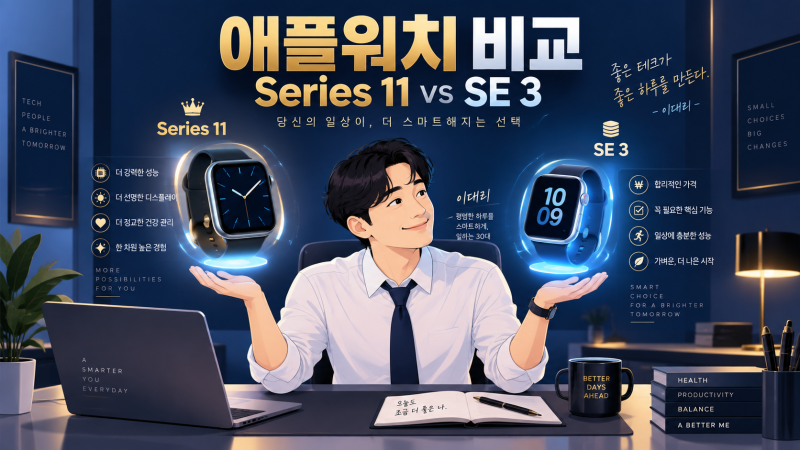 [IT기기] 애플워치 Series 11 vs SE 3: 실사용 공식 스펙 완벽 비교, 내 손목엔 무엇이 맞을까? (2026 ....