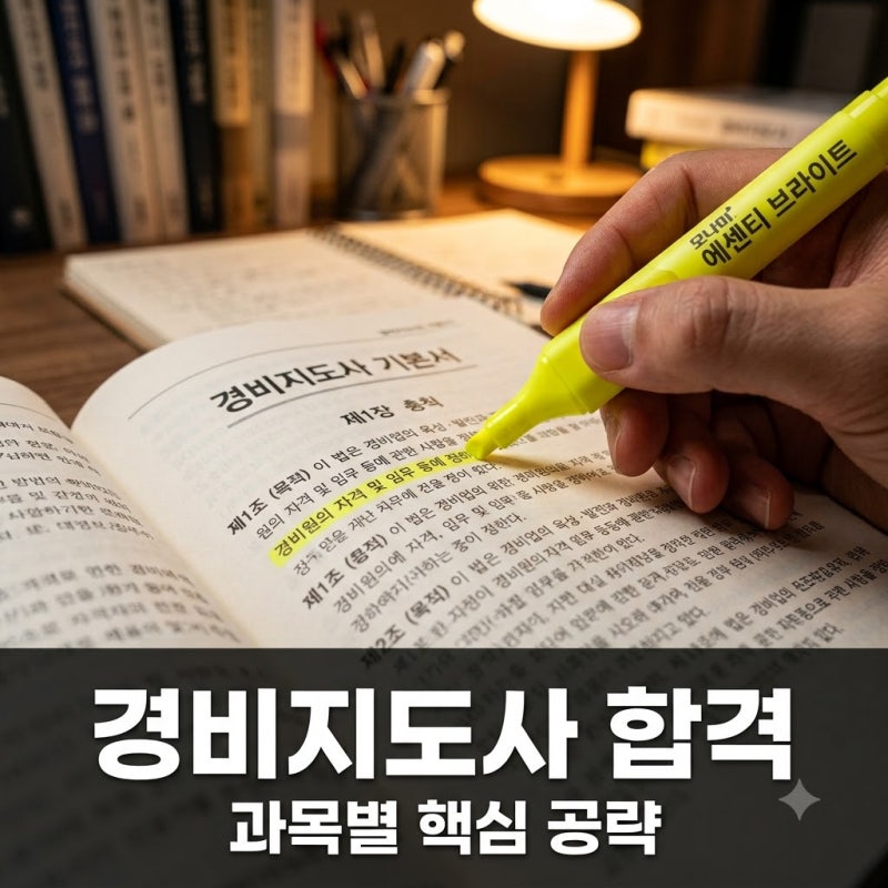 진작 이렇게 공부할걸.. 경비지도사시험과목 3개월 합격 전략의 핵심은?