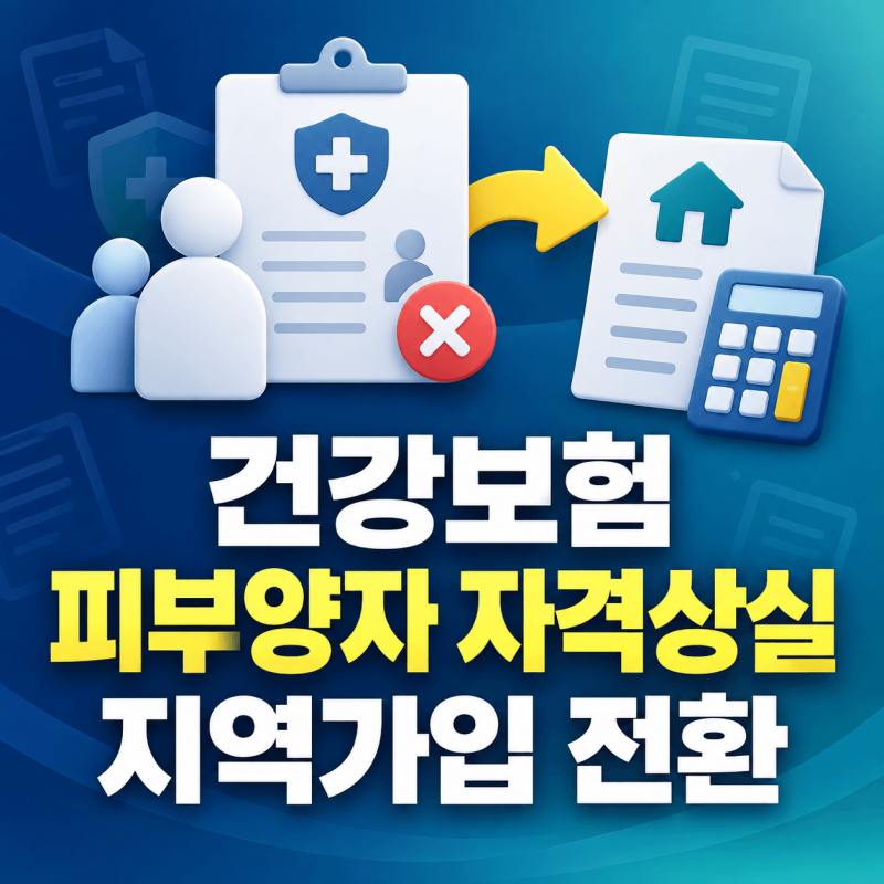 건강보험 피부양자 자격상실 확인｜지역가입자 전환일·보험료는 언제부터?