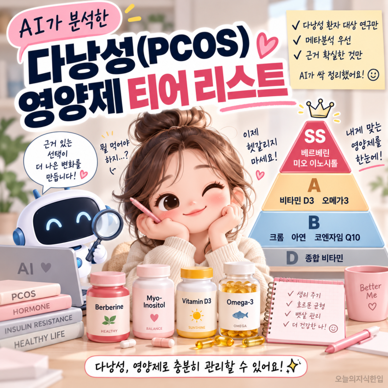 AI로 알아본 다낭성난소증후군 영양제 티어 리스트 총정리 (음슴체 주의)