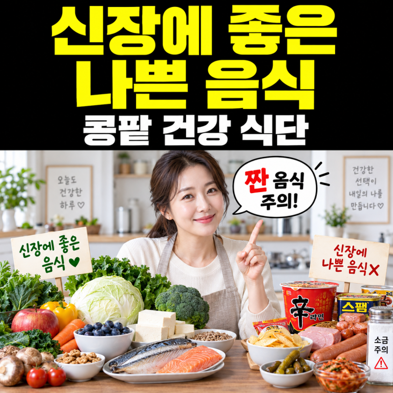 신장에 좋은 음식과 나쁜 음식, 매일 먹는 이것이 콩팥을 힘들게 해요
