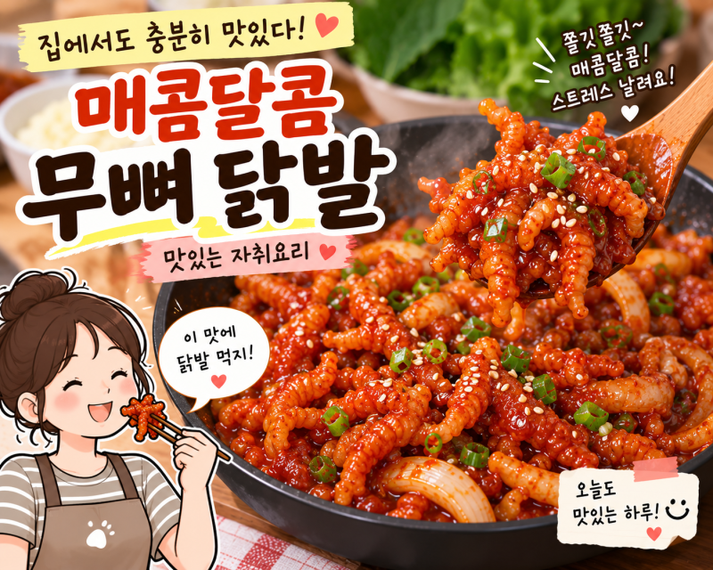 매콤한 무뼈 닭발 술안주 만들기