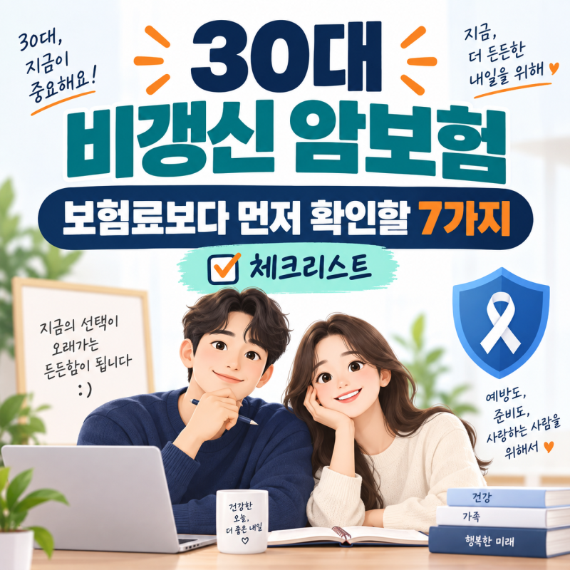 비갱신 암보험, 보험료보다 먼저 확인해야 할 7가지