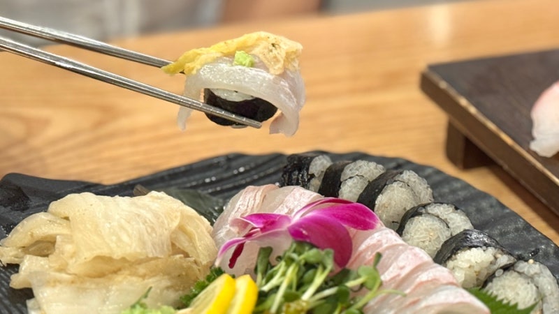 철산역 맛집 김태완스시, 초밥 먹고 광어소금김밥까지