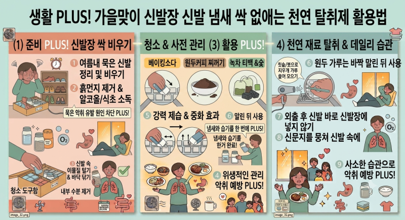 가을맞이 신발장 신발 냄새 싹 없애는 천연 탈취제 활용법