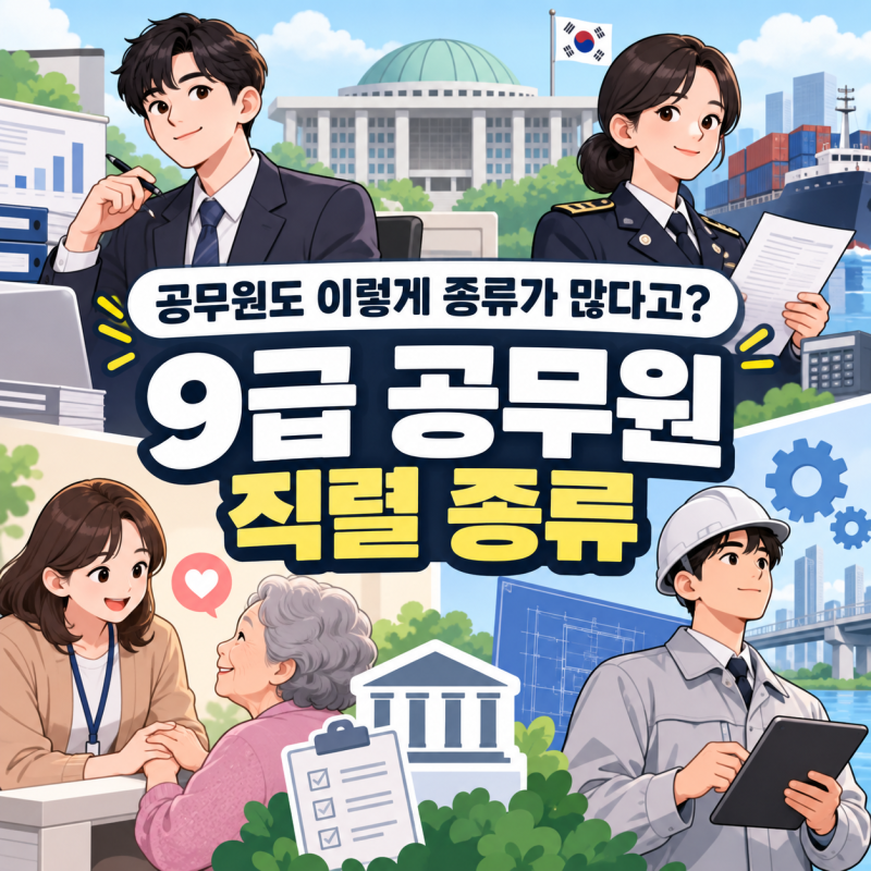 "공무원도 이렇게 종류가 많다고?" 2026년 한눈에 보는 9급 공무원 직렬 종류