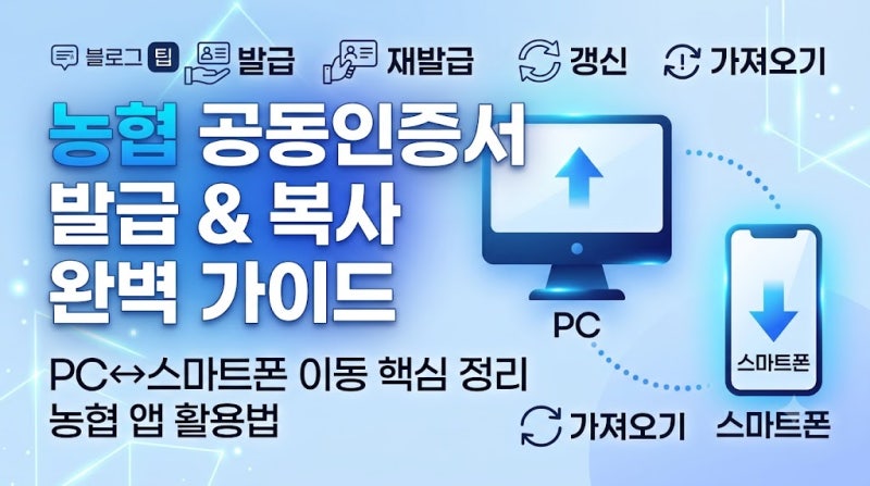 공인인증서(공동인증서) 발급·갱신·가져오기 내보내기 완벽 정리 (농협·네이버·토스 비교)