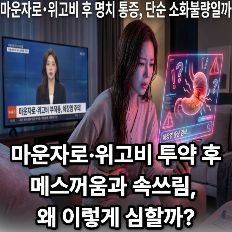 마운자로·위고비 메스꺼움·췌장염 전조증상: 위장장애 완화 복용법 및 처방 중단 기준 총정....