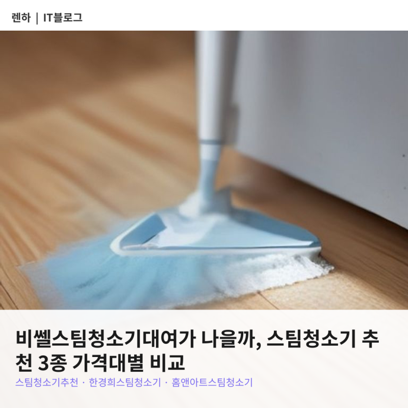 비쎌스팀청소기대여가 나을까, 스팀청소기 추천 3종 가격대별 비교