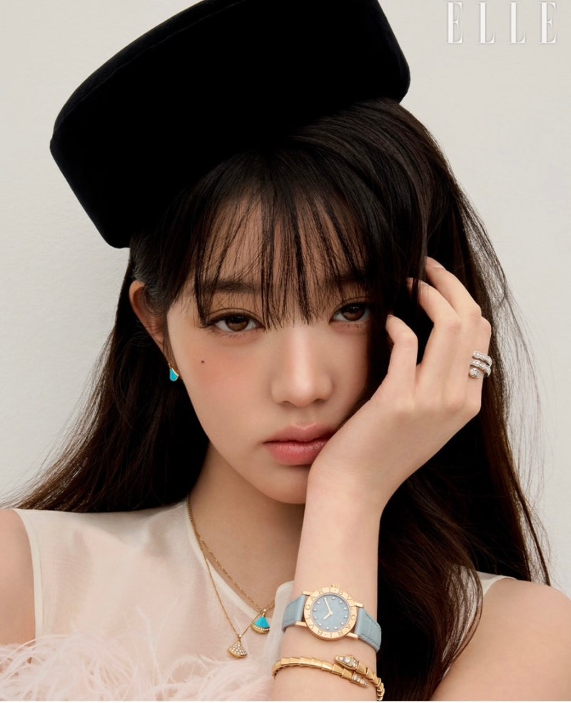 장원영 엘르 화보, 불가리 디바스 드림 주얼리부터 블랙 레더룩까지