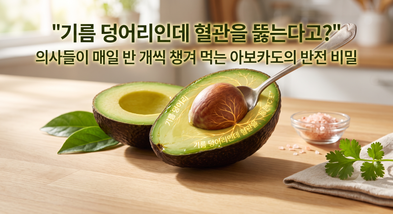 "기름 덩어리인데 혈관을 뚫는다고?" 의사들이 매일 반 개씩 챙겨 먹는 아보카도의 반전 비밀