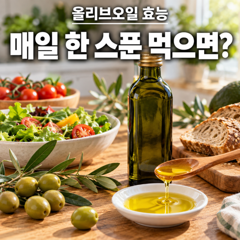 올리브오일 효능 하루 섭취량, 공복에 먹어도 될까? 부작용까지