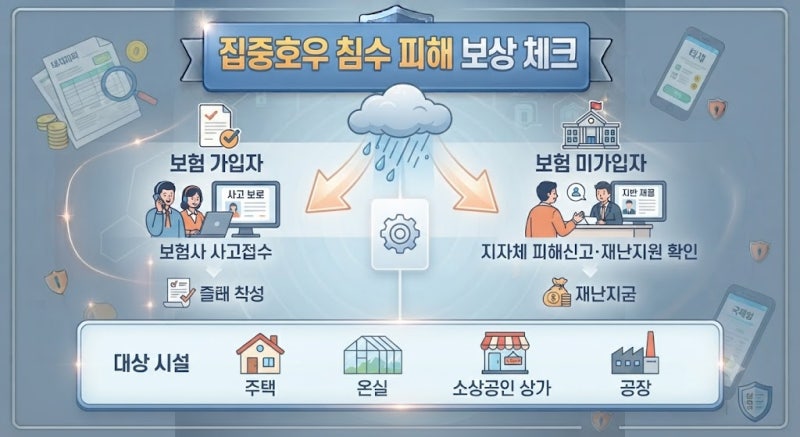 집중호우 침수 피해 보상 어떻게 받나? 풍수해보험 가입·미가입 꼭 확인할 것