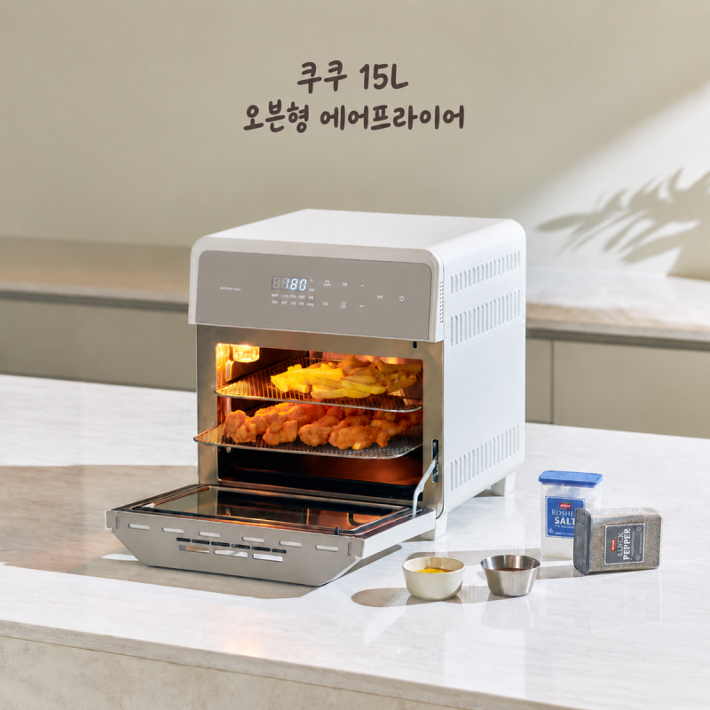쿠쿠 15L 올스테인리스 오븐형 에어프라이어, 주방에 들이기 전 확인할 기능