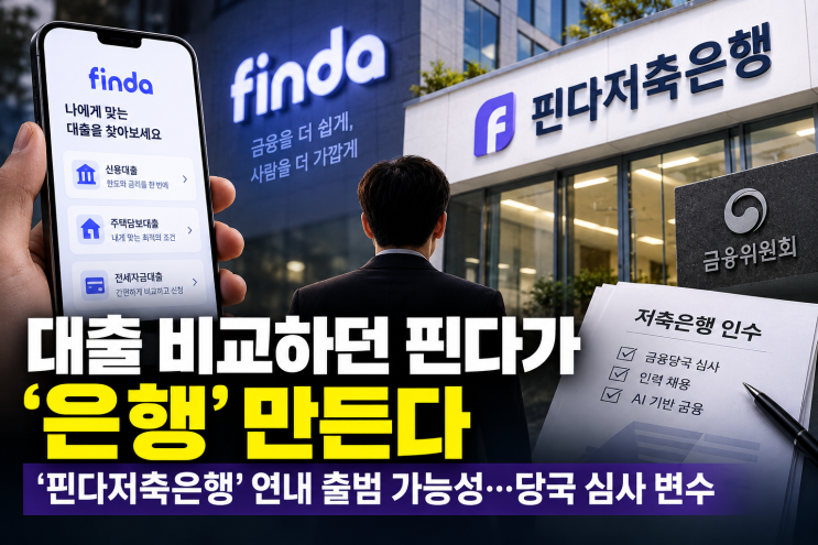 "대출 비교하던 <b>핀다</b>가 ‘<b>은행</b>’ 만든다"…연말 등장한다는 <b>핀다</b>저....