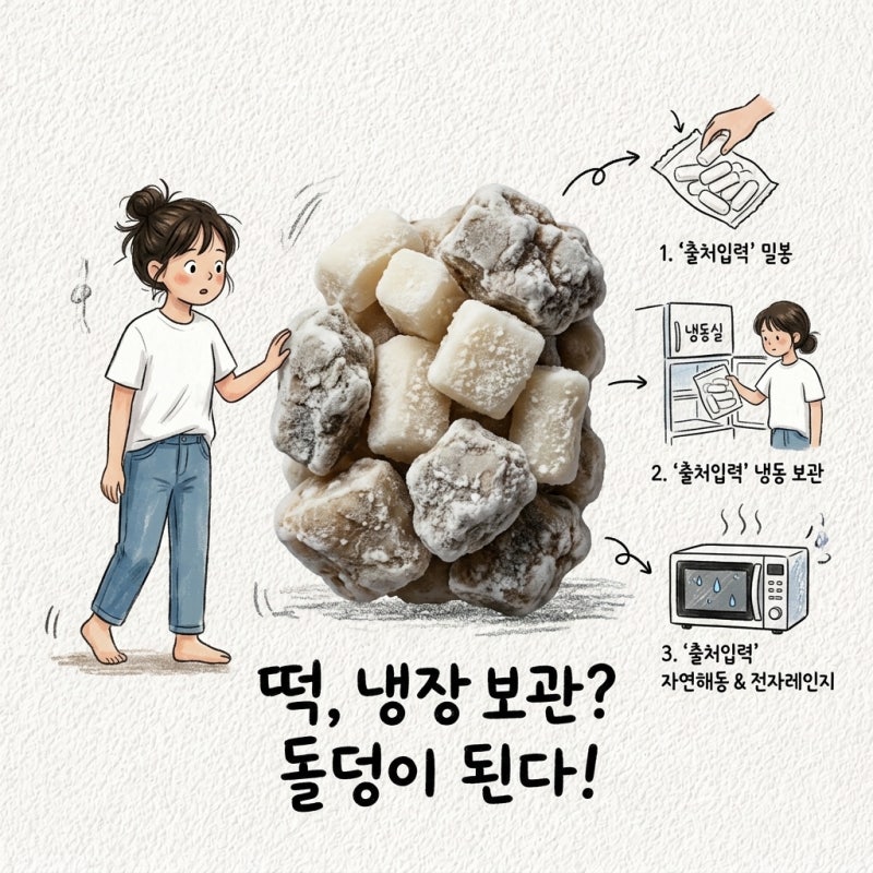 떡 보관 온도 기간 냉동 실온 해동 방법