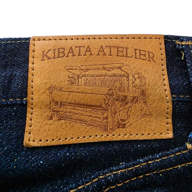 키바타 레인보우 카스리 넵 셀비지 데님: KIBATA RAINBOW KASURI NEP SELVEDGE DENIM PANTS - One Wash