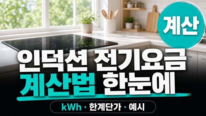 인덕션 전기요금 계산법 한눈에