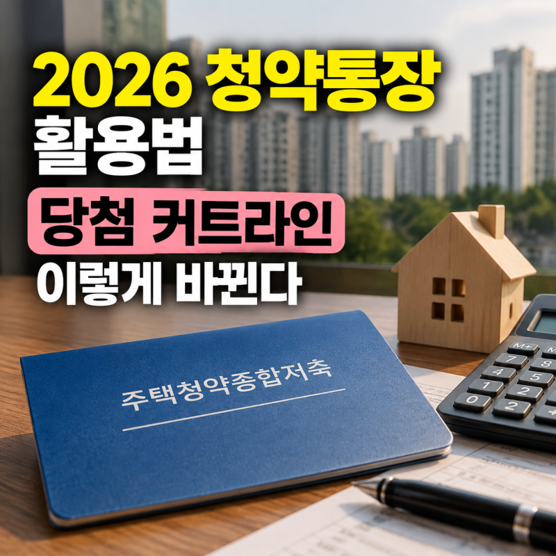 2026 청약통장 활용법, 공공분양 당첨 커트라인과 바뀐 룰 총정리