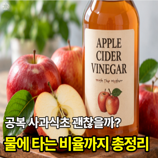 사과식초 물에 타먹는법, 공복에 마셔도 될까? 하루 섭취량·주의사항 정리