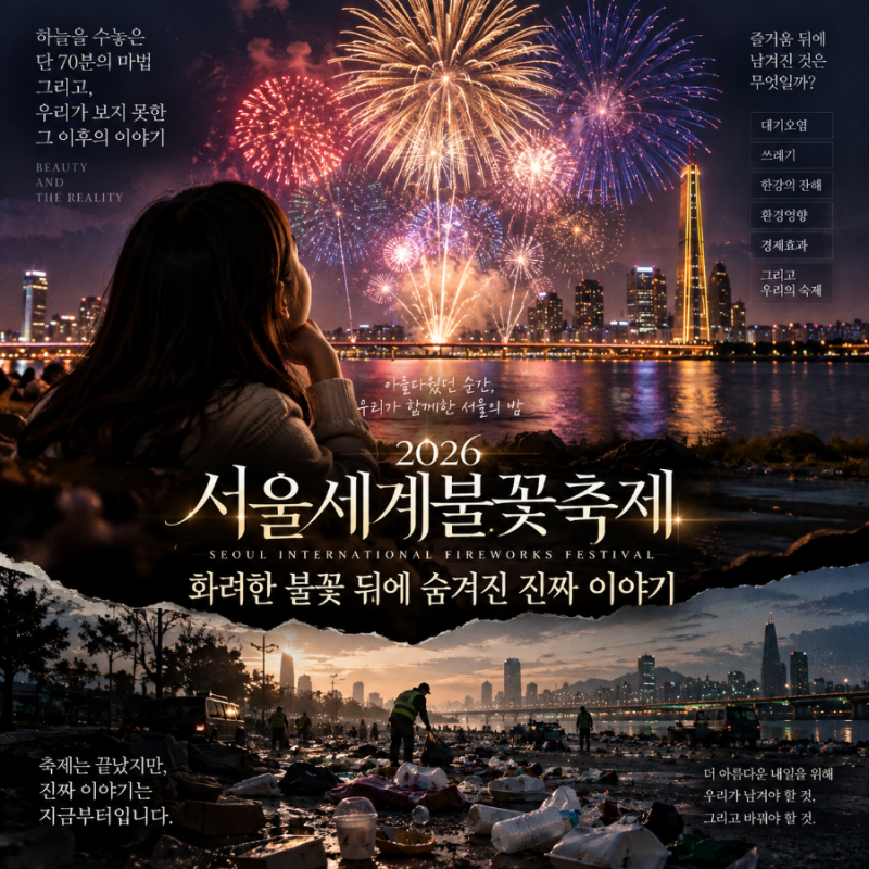 Shocking Scene After the 2026 Seoul International Fireworks Festival | Yeouido After 338,000 People Left: Trash, Crowds, and Going Home