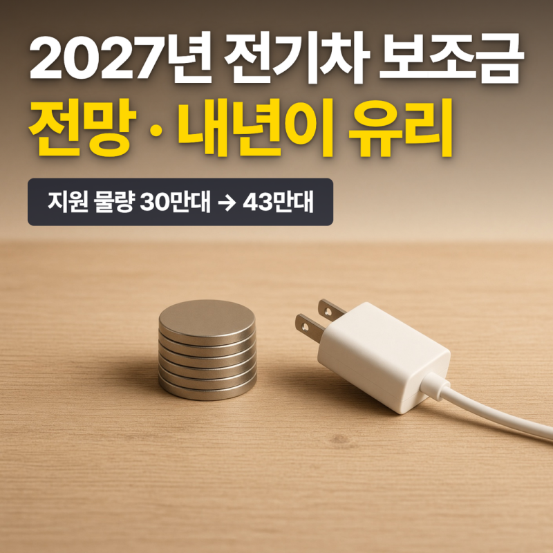 2027년 전기차 보조금 전망, 내년이 유리