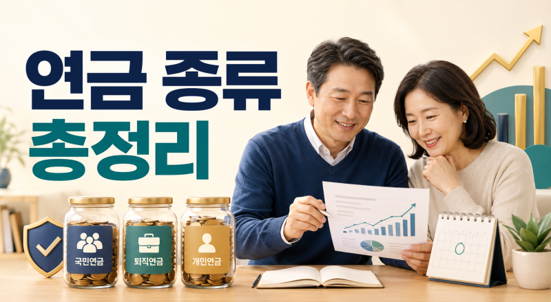 대한민국 연금 종류 총정리｜국민연금부터 퇴직연금·개인연금까지