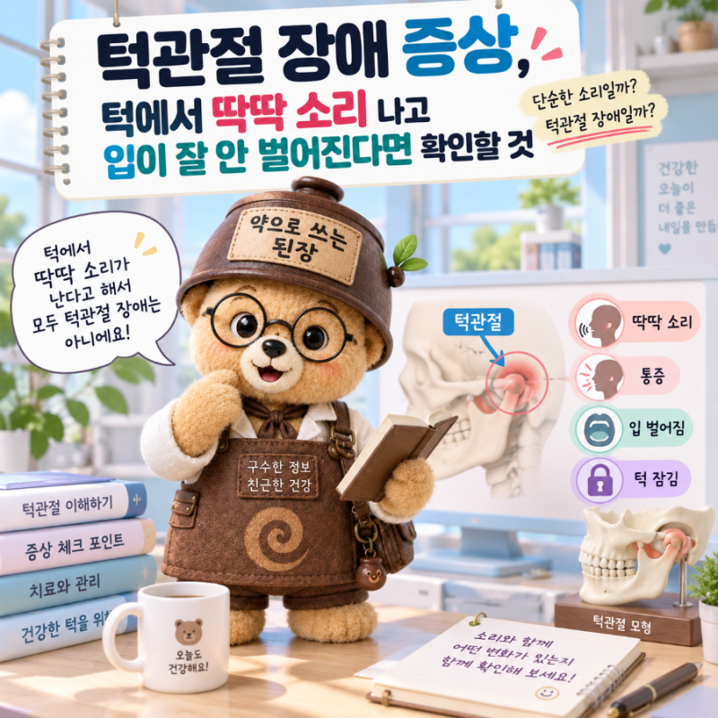 턱관절 장애 증상, 턱에서 딱딱 소리 나고 입이 잘 안 벌어진다면 확인할 것
