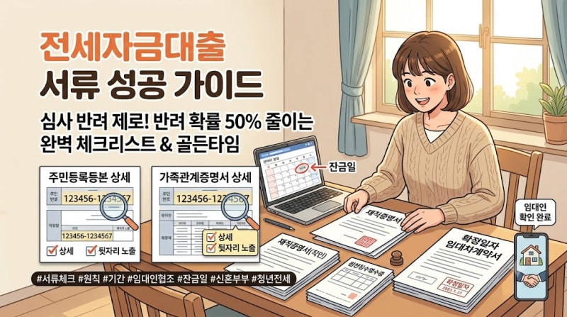 전세자금대출 서류 준비와 은행 심사 기간 직접 겪으며 단축한 현실 팁