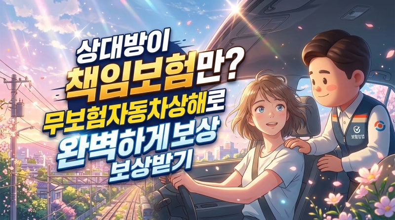 상대방이 책임보험만 있다고? 무보험차상해로 충분히 보상받으세요!