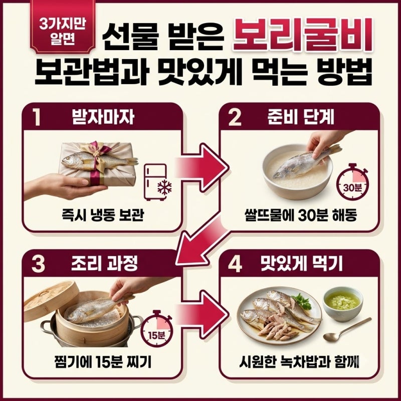 선물 받은 보리굴비 보관법과 맛있게 먹는 방법, 진짜 핵심은 따로 있었습니다
