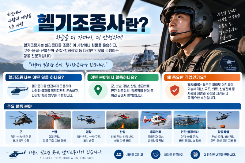 헬기조종사 되는법｜자격증·비행시간·취업 준비방법 총정리