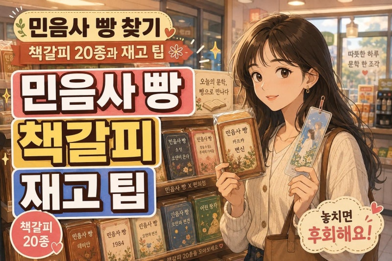 민음사 빵 찾기 전 꼭 보세요: 책갈피 20종 라인업과 GS25 재고 확인 실전 팁