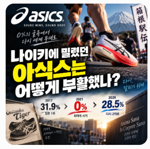 나이키에 밀려 착용률 0%까지 추락했던 일본 아식스는 어떻게 부활했나