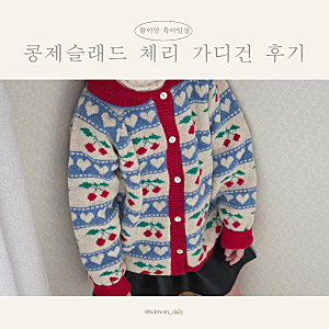 키즈월드 6세 콩제슬래드 체리 가디건 직구 후기, 할인코드 공유